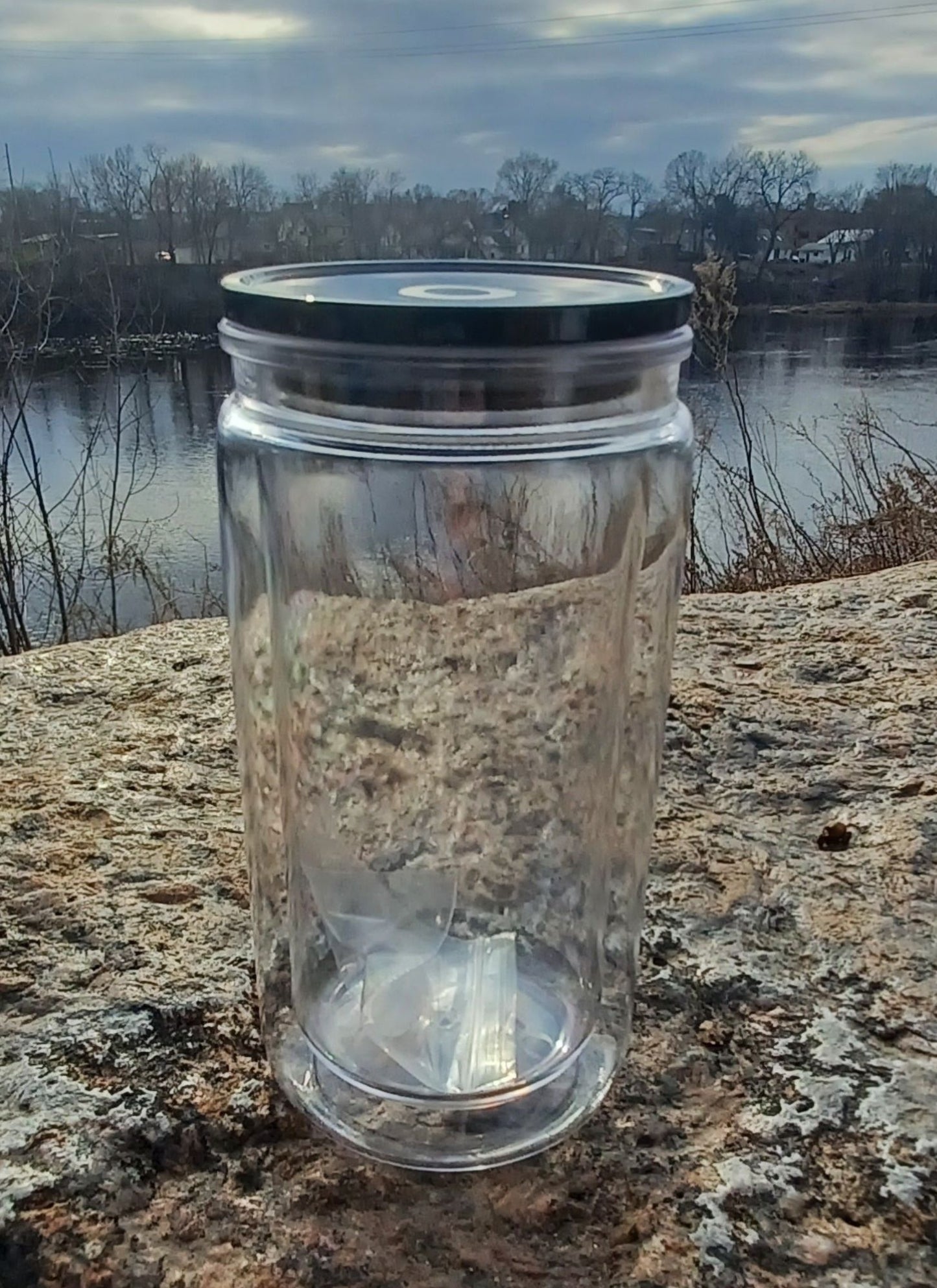 16oz Custom Snow Globe Cup- Black