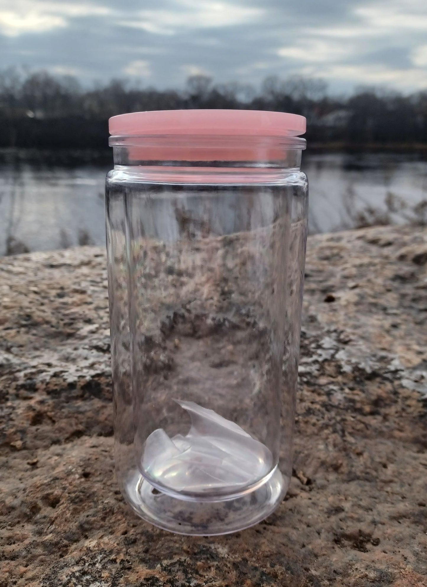 16oz Custom Snow Globe Cup- Light Pink