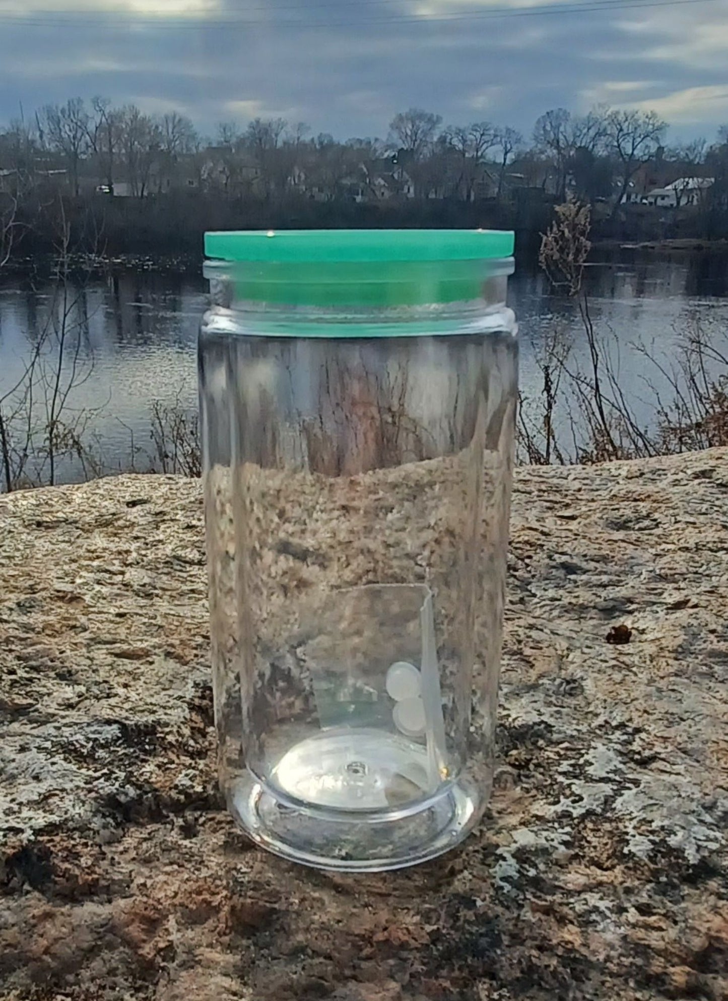 16oz Custom Snow Globe Cup- Teal
