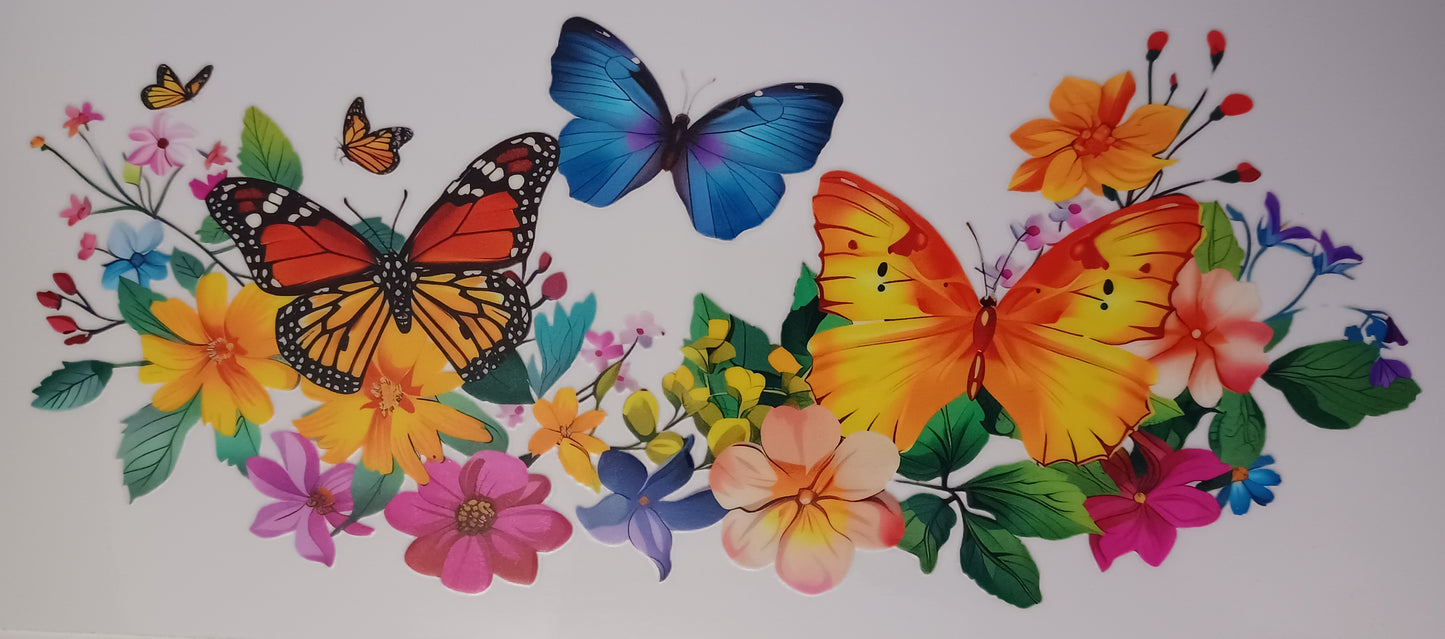 Butterfly Wrap Around Cup Sticker