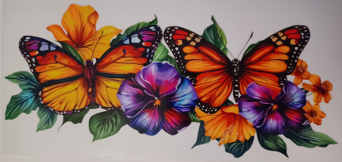 Butterfly Wrap Around Cup Sticker
