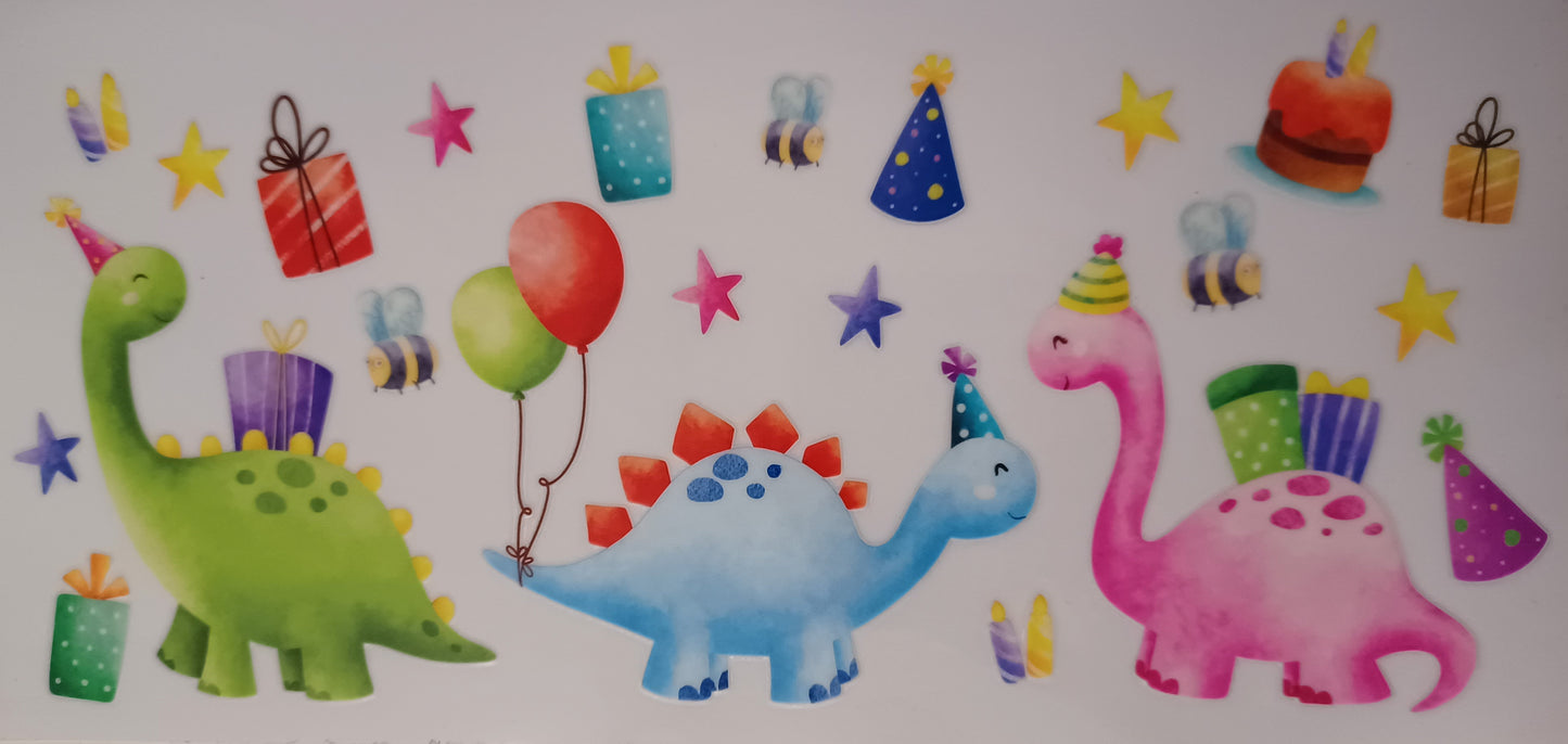 Dinosaur Wrap Around Cup Sticker