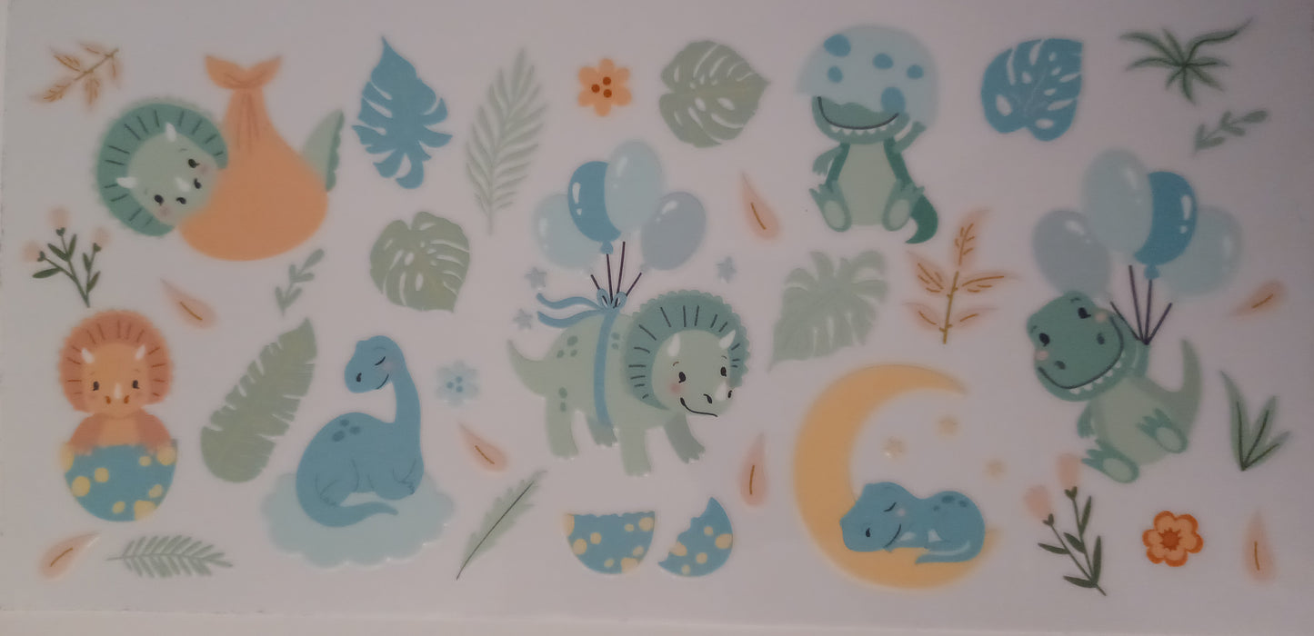 Dinosaur Wrap Around Cup Sticker