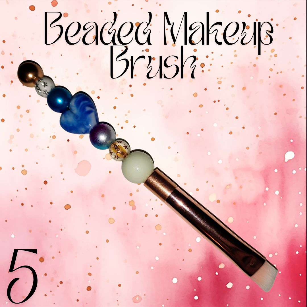 Beaded Makeup Brush Set 5pc