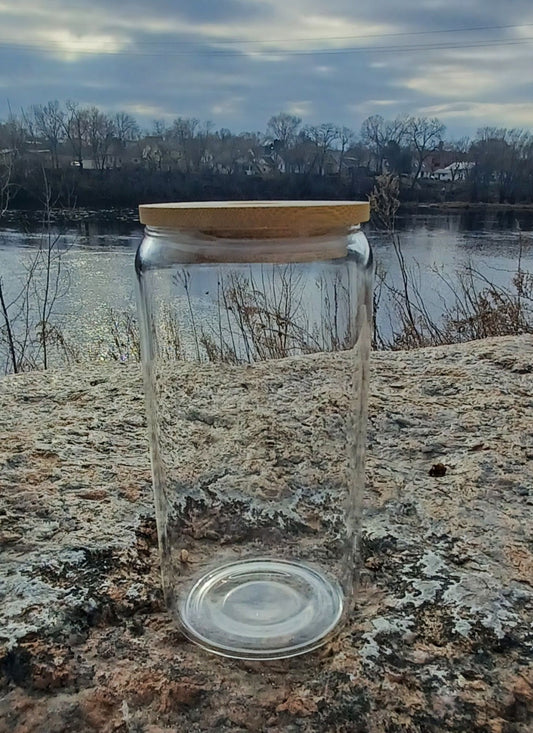 16oz Custom Glass Cup
