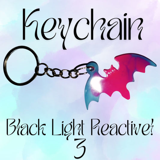 Blacklight Reactive Keychain 3: Bat