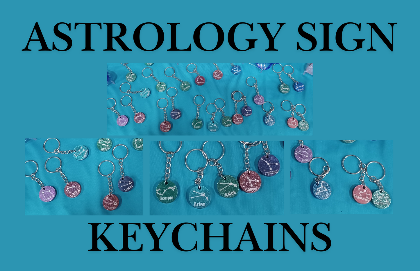 Custom Astrology Sign Keychain